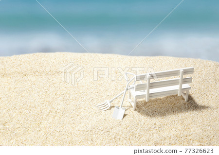 Sand play construction, sea, sand, leveling Sand play construction, sea, sand, leveling 77326623