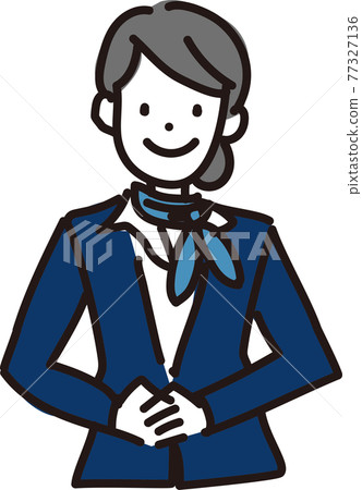 Female flight attendant simple illustration Female flight attendant simple illustration 77327136