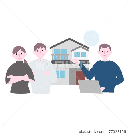 Illustration material for people who are worried about detached houses Illustration material for people who are worried about detached houses 77328136