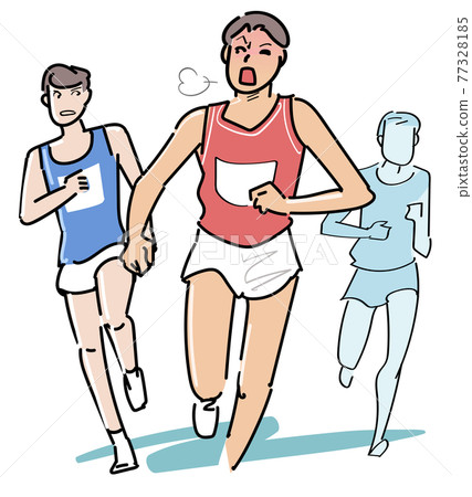 The pain of being chased by running at the beginning 77328185