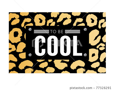 wild cool slogan ripped off revealing leopard skin inside illustration wild cool slogan ripped off revealing leopard skin inside illustration 77328291