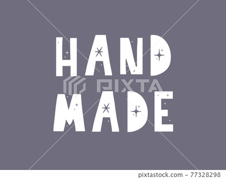 Hand made. Vector text font icon. Sign. Hand lettering. Hand made. Vector text font icon. Sign. Hand lettering. 77328298