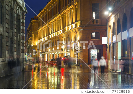 Lights of night city Toulouse Lights of night city Toulouse 77329916