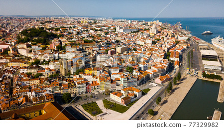 Panorama of Lisbon old center 77329982