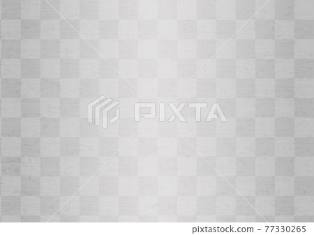 Japanese-style background material for celebration image Checkered pattern (large pattern, silver, A3 / A4 ratio) 77330265