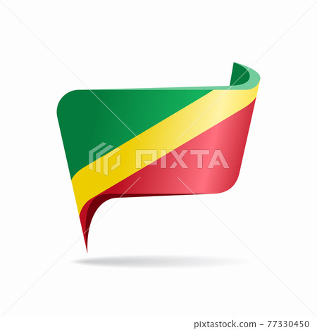 Congolese flag map pointer layout. Vector illustration. 77330450