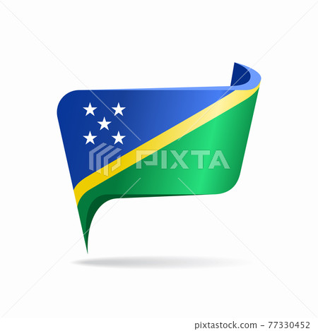 Solomon Islands flag map pointer layout. Vector illustration. Solomon Islands flag map pointer layout. Vector illustration. 77330452