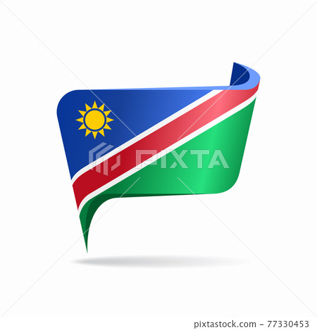 Namibian flag map pointer layout. Vector illustration. Namibian flag map pointer layout. Vector illustration. 77330453