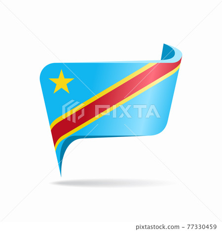 Congolese flag map pointer layout. Vector illustration. Congolese flag map pointer layout. Vector illustration. 77330459