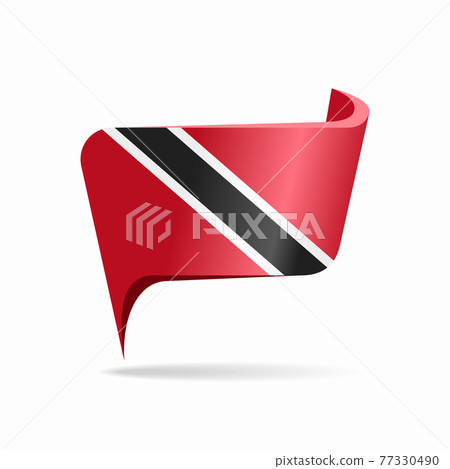 Trinidad and Tobago flag map pointer layout. Vector illustration. Trinidad and Tobago flag map pointer layout. Vector illustration. 77330490
