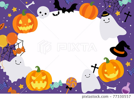 Halloween frame vector illustration background - Stock Illustration ...