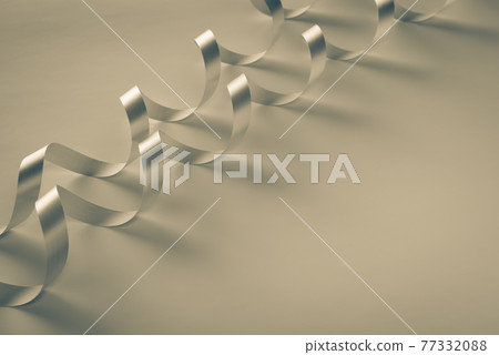 圓圓絲帶棕褐色絲帶背景素材 77332088