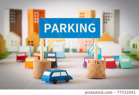 Residential area parking parking lot garage certification car car 77332091