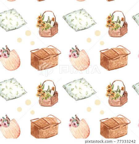 Spring cottagecore pattern watercolor Spring cottagecore pattern watercolor 77333242