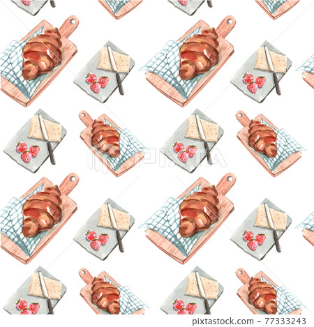 Spring cottagecore pattern watercolor Spring cottagecore pattern watercolor 77333243