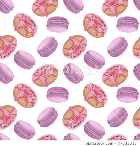 Candy land pattern watercolor - Stock Illustration [77333313] - PIXTA