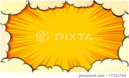 Speech balloon cartoon comic background 77333749