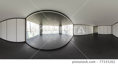 full 360 panorama shot of modern open building interior with forest view 3d render illustration hdri hdr vr style full 360 panorama shot of modern open building interior with forest view 3d render illustration hdri hdr vr style 77335262