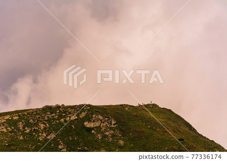The majestic Carpathians in all the peace and quiet, the beauty and grandeur of the Ukrainian mountains. The majestic Carpathians in all the peace and quiet, the beauty and grandeur of the Ukrainian mountains. 77336174