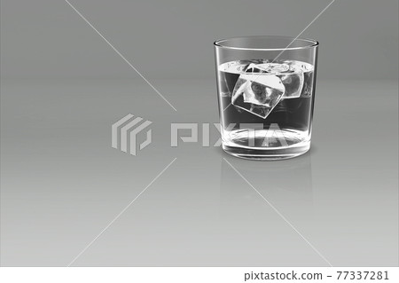 Whiskey glass scotch bourbon creative isolated on white background high resolution 3d Rendering.fit for your design element. 77337281