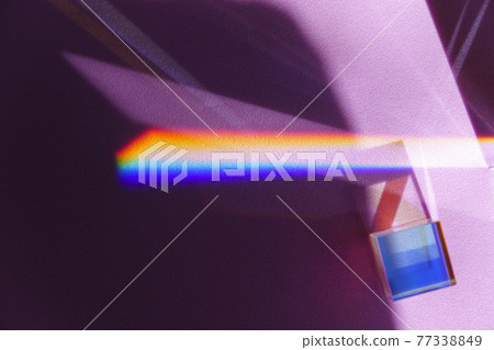 Color spectrum in abstraction from refraction of light beam through a prism 77338849