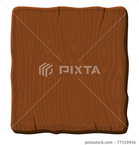 Old Brown Wooden Board on White Background. Vector Old Brown Wooden Board on White Background. Vector 77339956