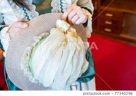 Photo of a woman in a retro dress Photo of a woman in a retro dress 77340296