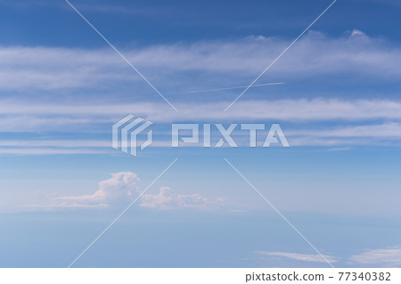 View from the window of a passenger plane 77340382