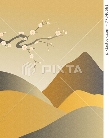 landscape Japanese background 77340661