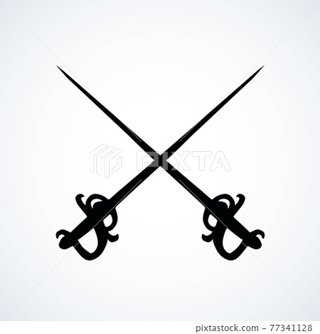 Old Epee. Vector drawing 77341128