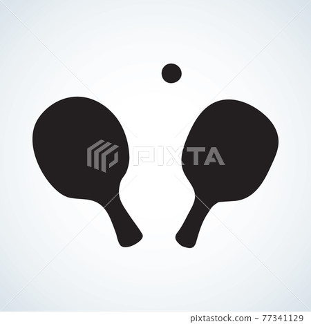 Vector illustration. Racket and ball for table tennis 77341129