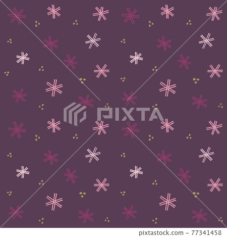 Simple handwritten grid pattern purple background 77341458