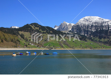 Innerthal, small village at the shore of Lake Wagital. Innerthal, small village at the shore of Lake Wagital. 77341913