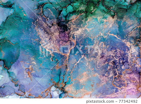 Abstract marble texture background. Design wrapping paper, wallpaper. Modern fluid art. Alcohol Ink pattern with golden dust . Abstract fluid art painting in alcohol ink technique Abstract marble texture background. Design wrapping paper, wallpaper. Modern fluid art. Alcohol Ink pattern with golden dust . Abstract fluid art painting in alcohol ink technique 77342492