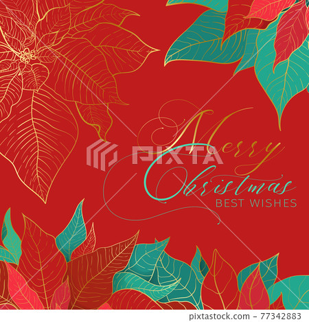 Merry Christmas Best Wishes square red background Merry Christmas Best Wishes square red background 77342883