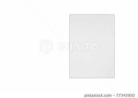 Blank paper isolated on white background. 3D rendering 77343950