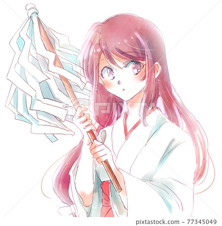 A shrine maiden who has money A shrine maiden who has money 77345049