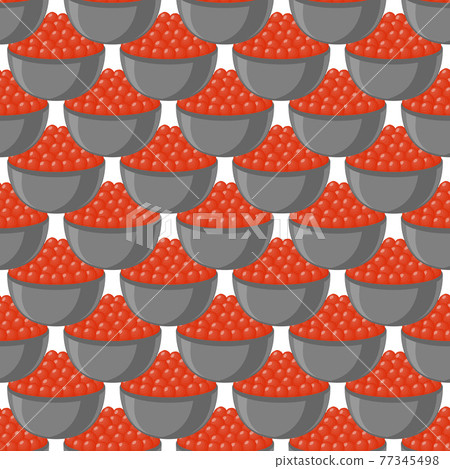 Illustration on theme big pattern identical types fish caviar 77345498