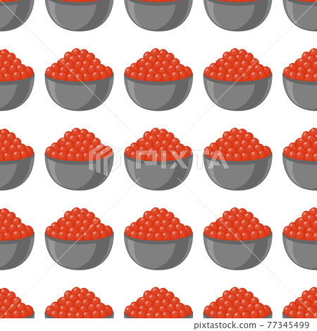 Illustration on theme big pattern identical types fish caviar Illustration on theme big pattern identical types fish caviar 77345499