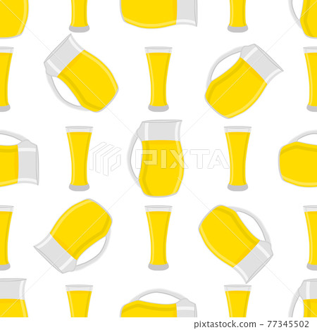 Illustration on theme colored lemonade in glass jug Illustration on theme colored lemonade in glass jug 77345502
