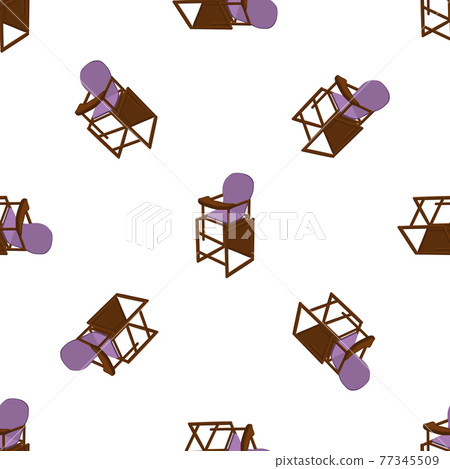 Illustration on theme colorful modern child high chair Illustration on theme colorful modern child high chair 77345509