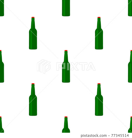 Illustration on theme seamless beer glass bottles with lid for brewery Illustration on theme seamless beer glass bottles with lid for brewery 77345514
