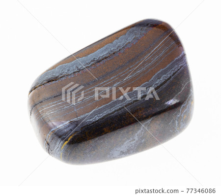 tumbled jaspillite gem stone on white 77346086