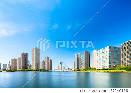 東京中央大橋和築田高層公寓 77346118