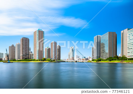 東京中央大橋和築田高層公寓 77346121