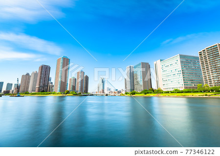 東京中央大橋和築田高層公寓 77346122