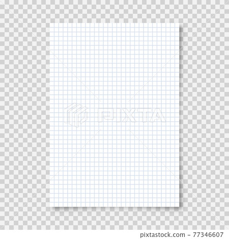 Realistic Vector Illustration of Blank Sheet of Square Paper Fro