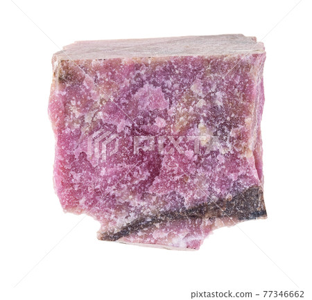 raw rhodonite stone on white raw rhodonite stone on white 77346662