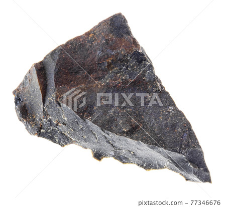 raw tagamite (suevite) stone on white 77346676