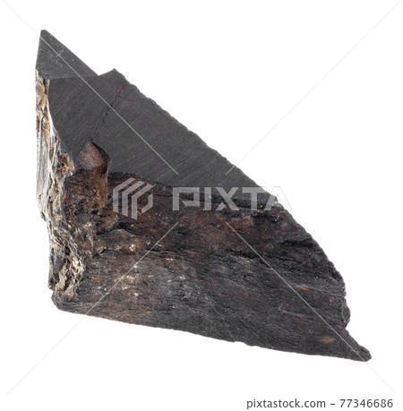 rough gagate (jet) stone on white rough gagate (jet) stone on white 77346686